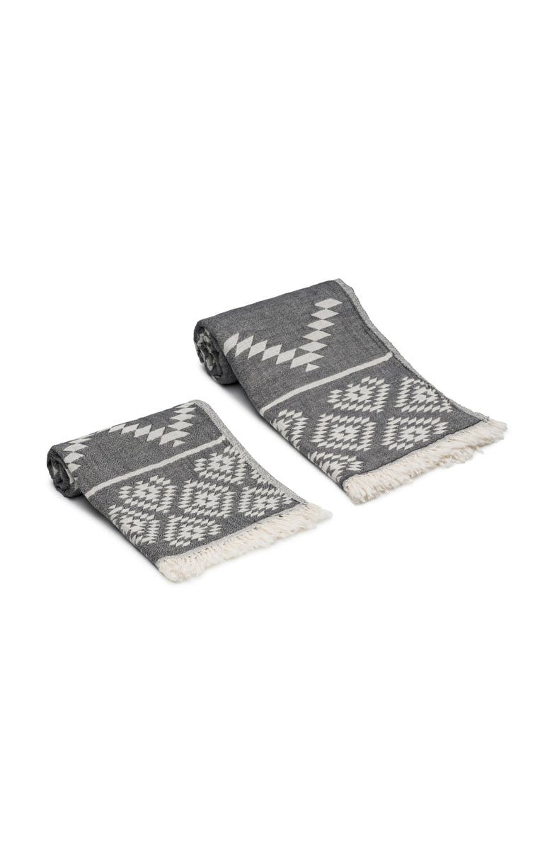 Oliviera Home Turkish Cotton Towel Bundle, Alternate, color, Black