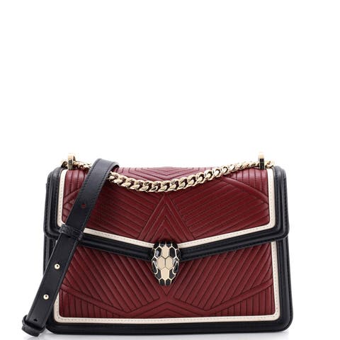 Serpenti Forever Shoulder Bag Quilted Leather Small