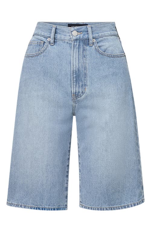 Veronica Beard Charlotte Longline Denim Short In Blue