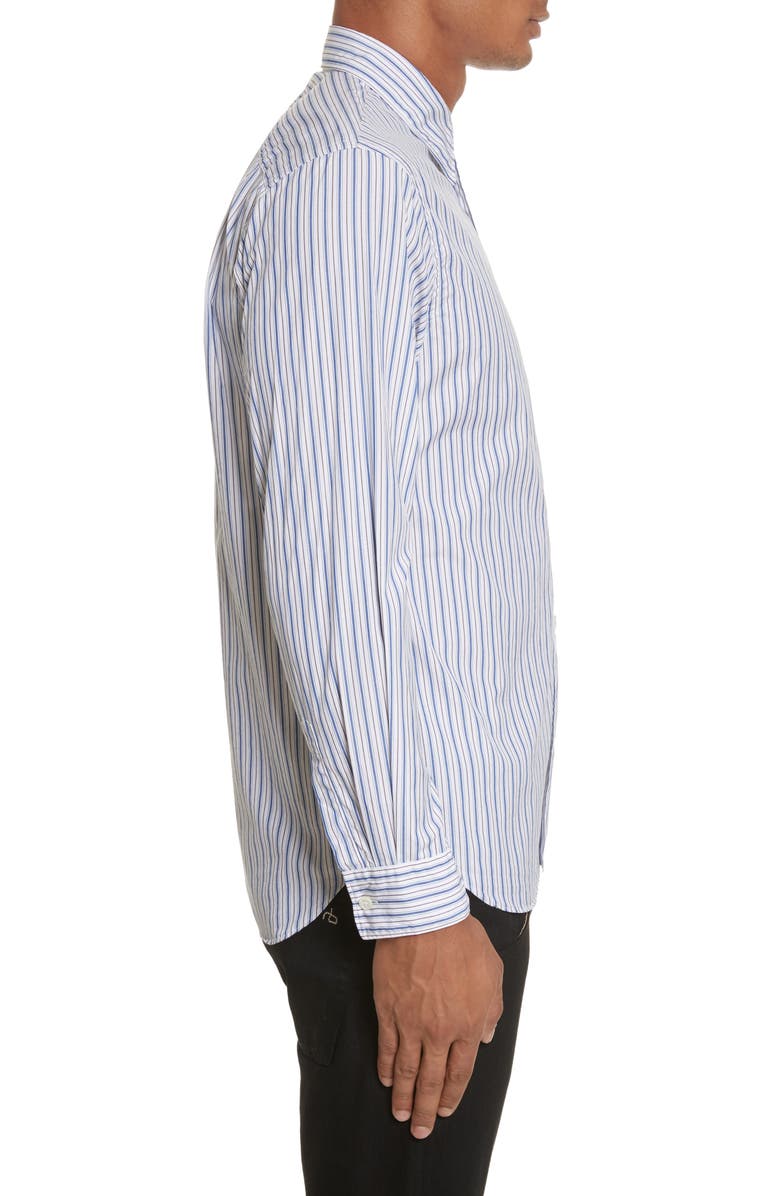 Comme des Garçons PLAY Black Heart Stripe Oxford Shirt, Alternate, color, 