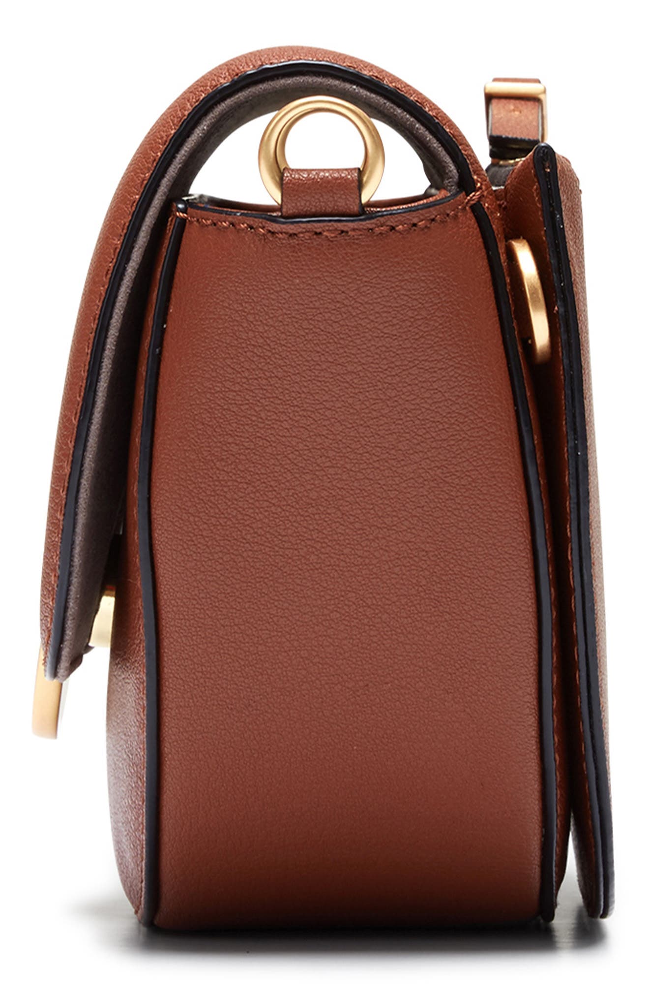 Lottie Leather Saddle Crossbody Bag, Alternate, color, TOFFEE TAN