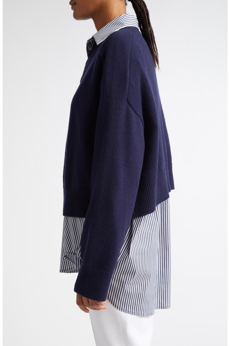 Cashmere Varsity Sweater, Alternate, color, MARITIME