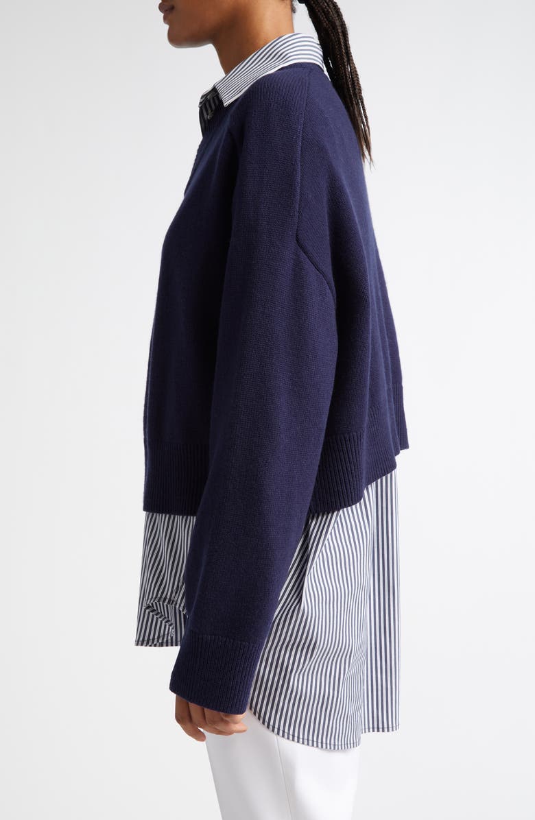 Michael Kors Collection Cashmere Varsity Sweater, Alternate, color, 