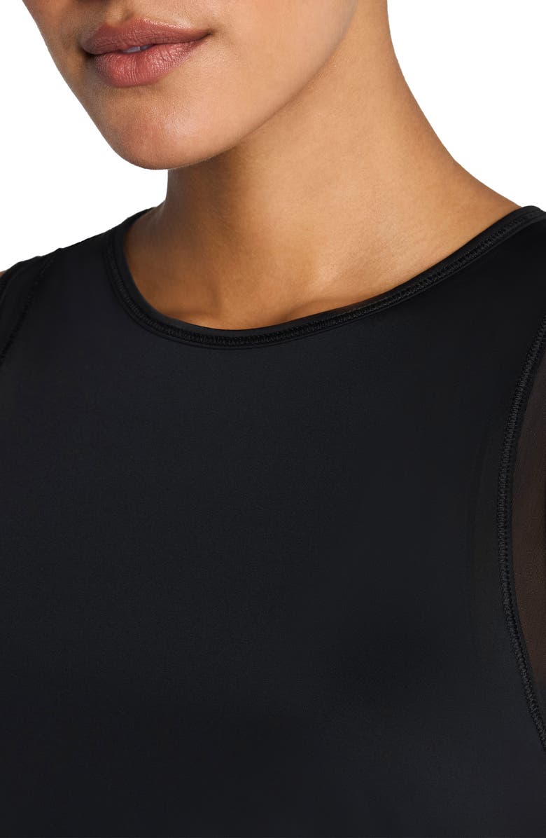 SPANX<sup>®</sup> Crewneck Mesh Tank, Alternate, color, Very Black