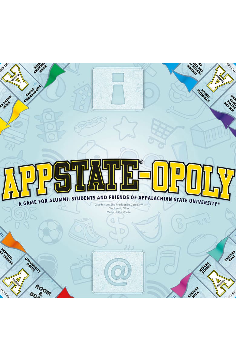 Late for the Sky Appalachian State Univ App Stateopoly Monopoly Board Game, Alternate, color,