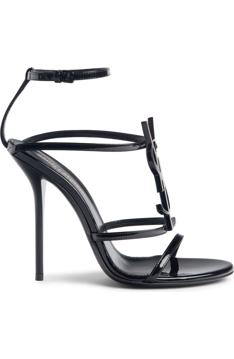 Saint Laurent Cassandra YSL Strappy Sandal, Alternate, color,