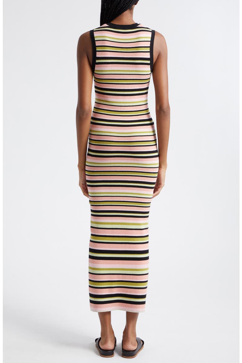 Stripe Rib Tank Dress, Alternate, color, BLACK MULTI STRIPE