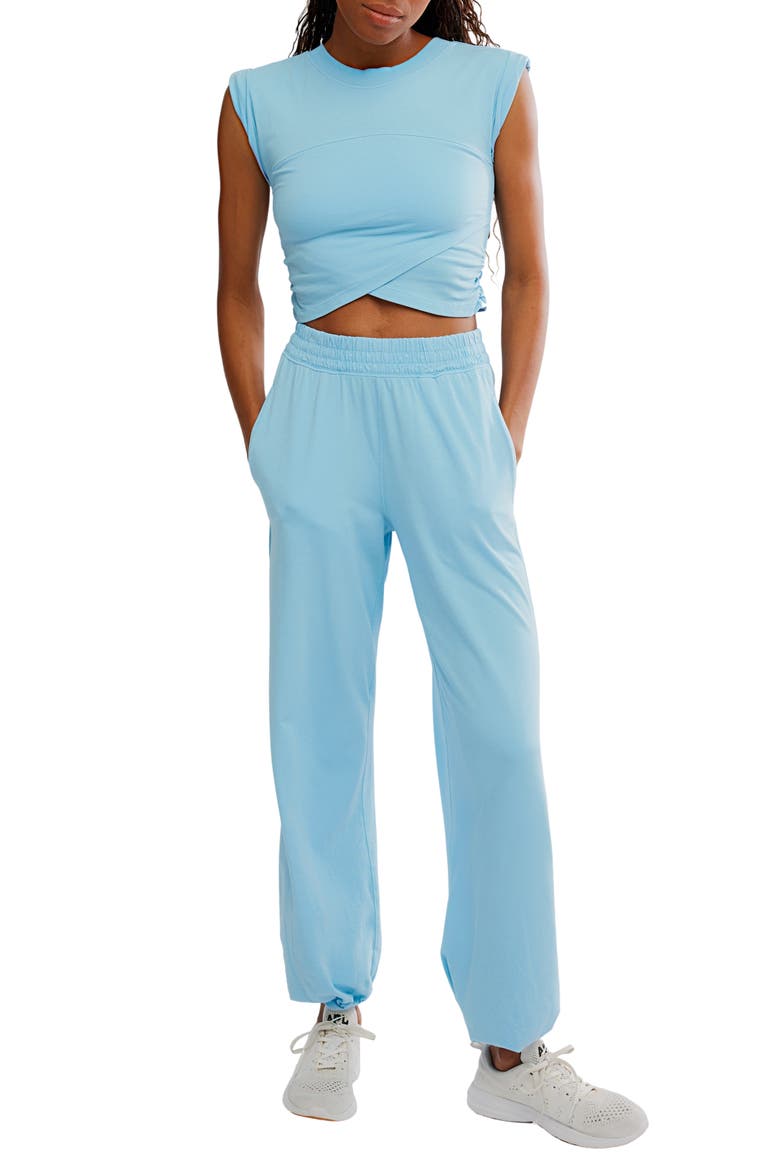 FP Movement Hot Shot Crossover T-Shirt & Joggers Set, Main, color, BRIGHT BLUE