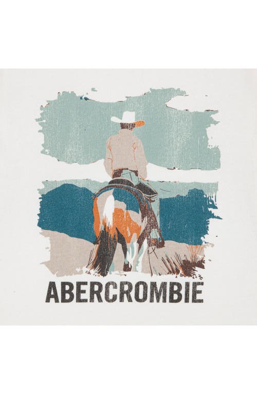Abercrombie Kids Kids' Back Trail Cotton Graphic T-shirt In White