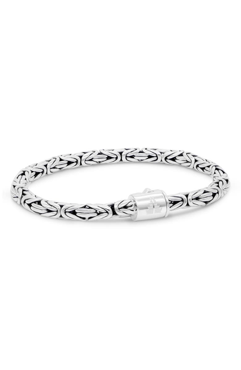 DEVATA Sterling Silver Byzantine Chain Bracelet, Alternate, color,