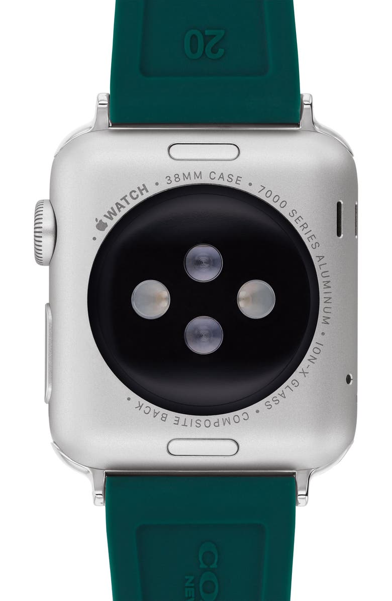 COACH Signature C Silicone Apple Watch<sup>®</sup> Watchband, Alternate, color, 