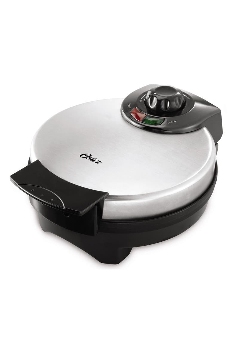 Stainless Steel Belgian Waffle Maker with Adjustable Temperature Control, Main, color, Silver