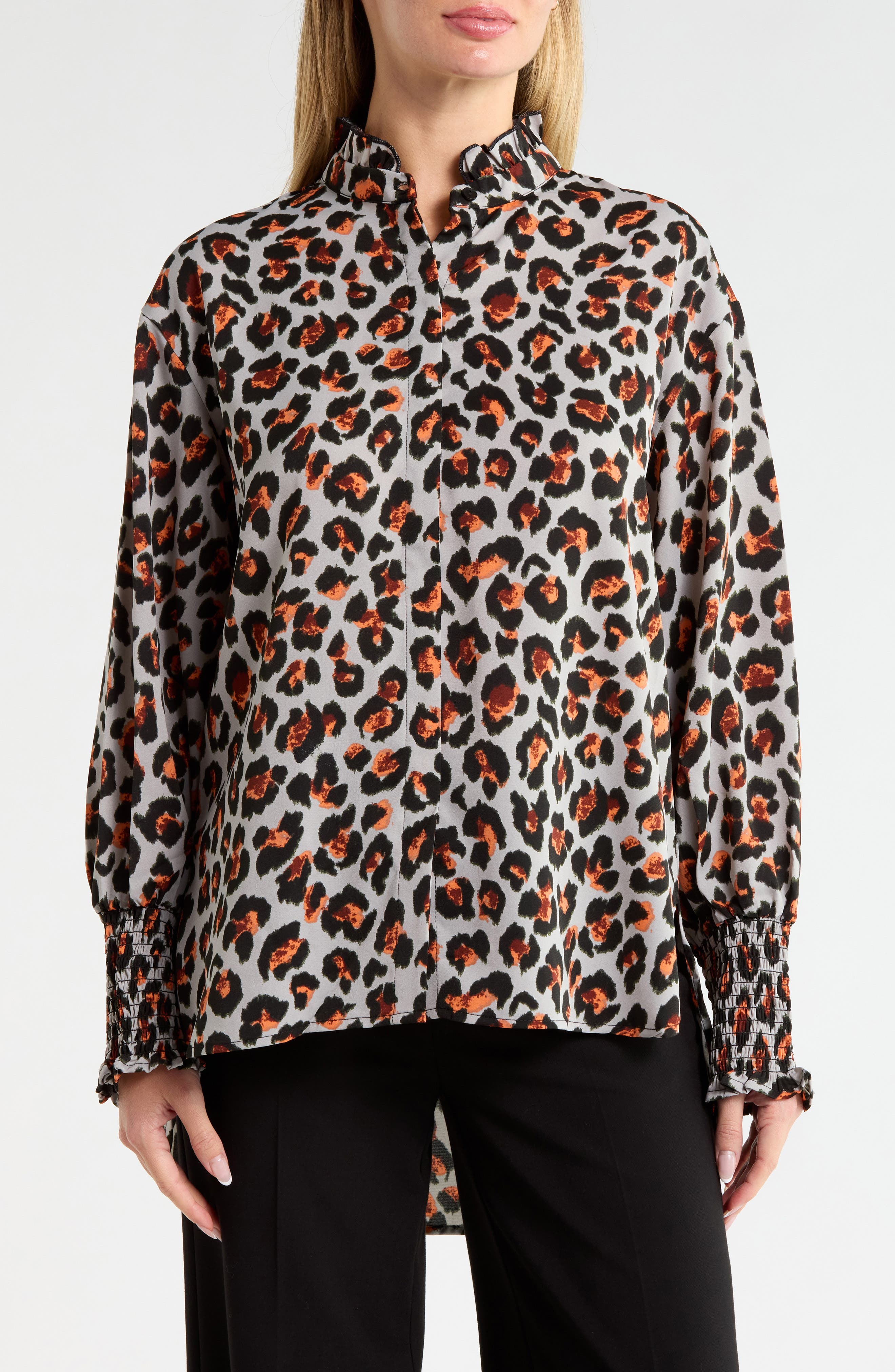 Animal Printed Long Sleeve Top