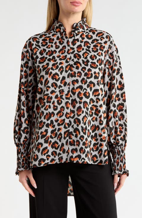 Animal Printed Long Sleeve Top