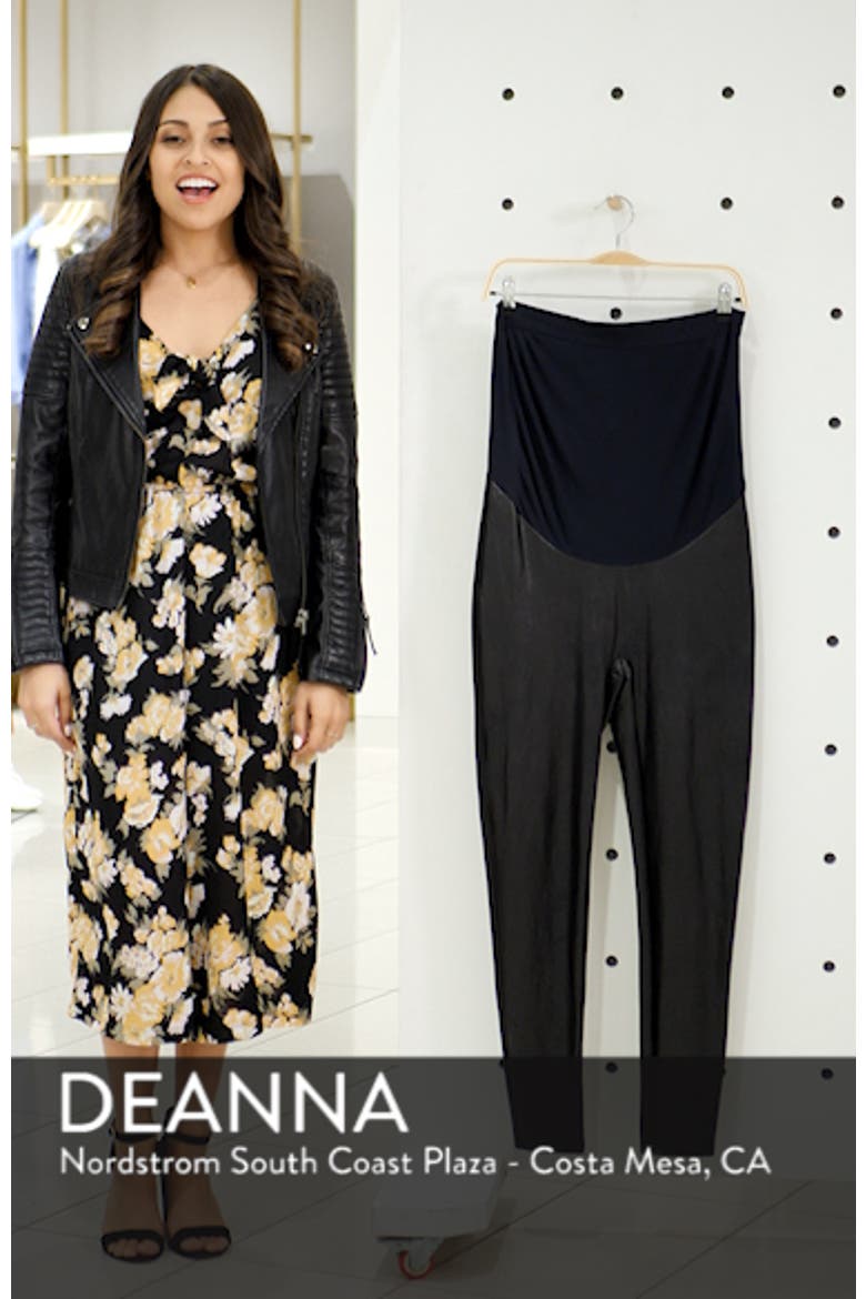 Mama Faux Leather Maternity Leggings video