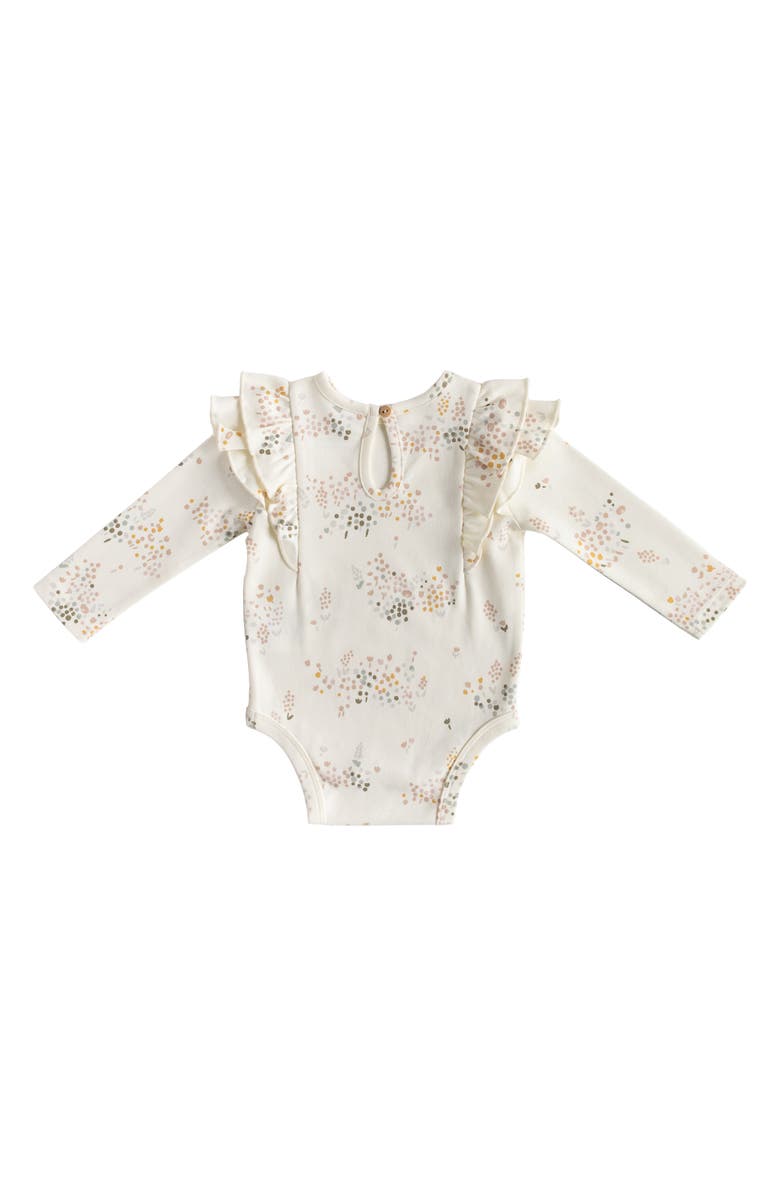 Pehr Flower Patch Organic Cotton Bodysuit, Alternate, color, 