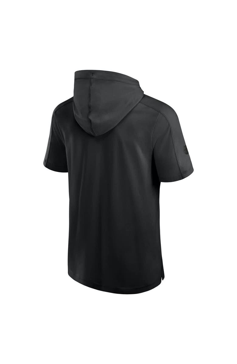 FANATICS Men's Fanatics  Black Vegas Golden Knights Authentic Pro Road Performance Short Sleeve Pullover Hoodie, Alternate, color, 