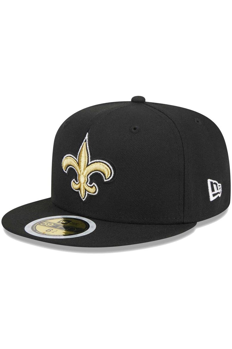 Youth New Era Black New Orleans Saints  Main 59FIFTY Fitted Hat, Main, color, Black
