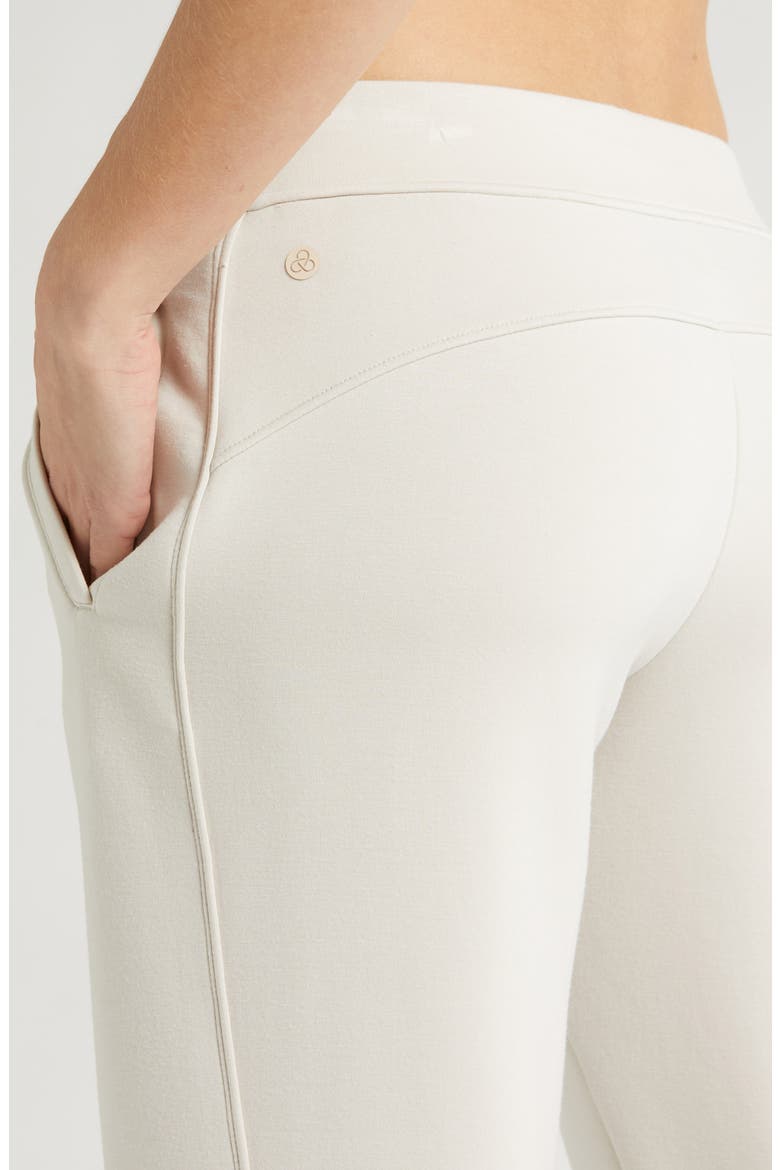 Level Set Straight Leg Slit Hem Track Pants, Alternate, color, GREY MOONBEAM