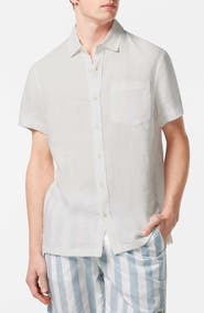 Scotch & Soda Core Solid Short Sleeve Button-Up Shirt