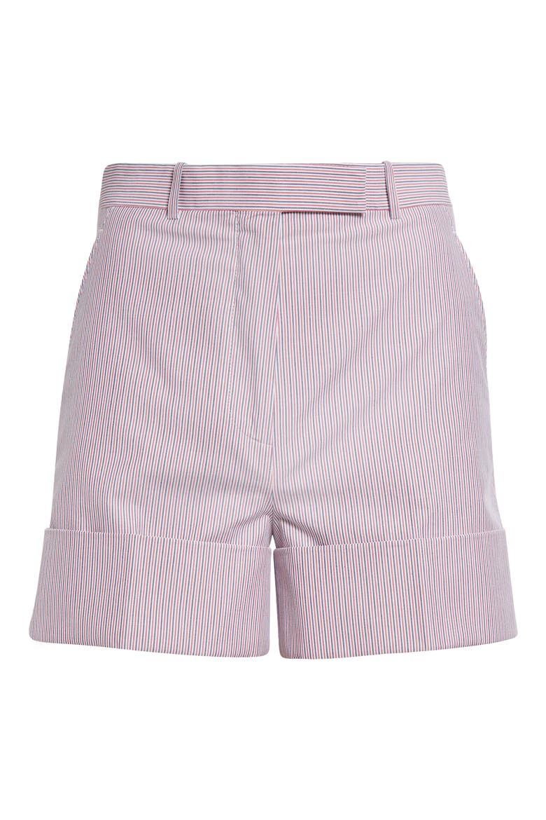 Stripe Tailored High Waist Shorts, Alternate, color, PINK