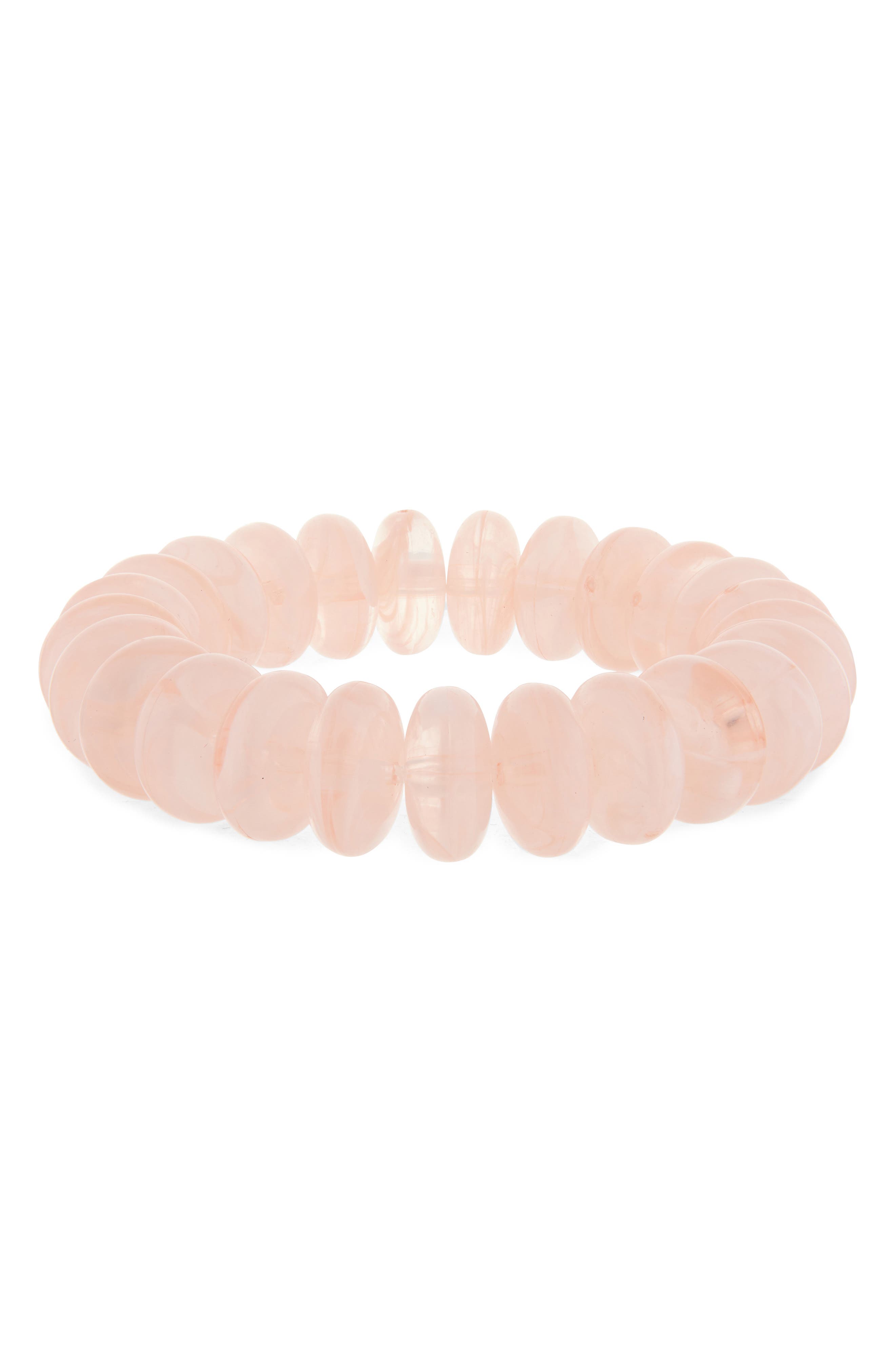 Nordstrom Bold Disc Beaded Stretch Bracelet