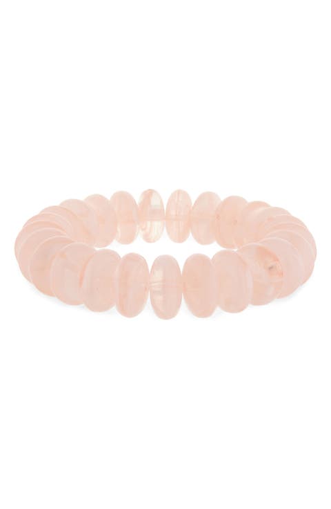 Bold Disc Beaded Stretch Bracelet