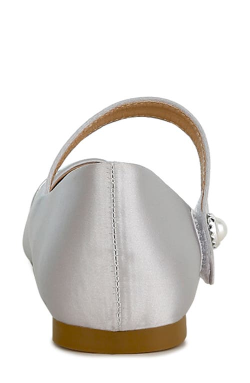 London Rag Albi Mary Jane Flat In Silver