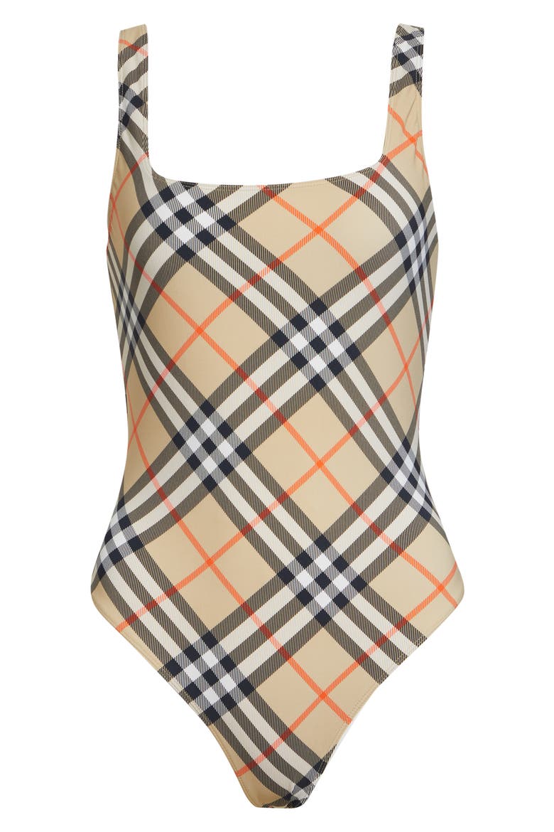 Burberry Sabina Check One-Piece Swimsuit (Women) | Nordstrom