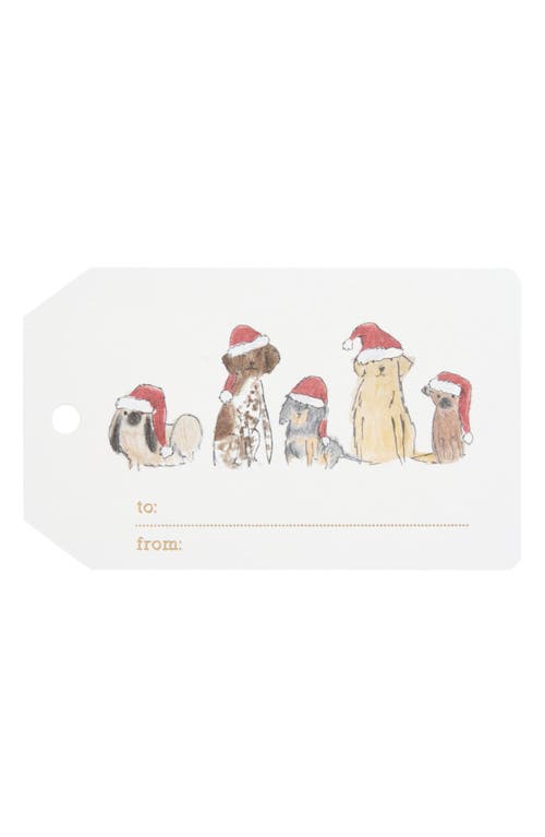 Crane Set of 6 Santa Dogs Gift Tags in White Multi  product