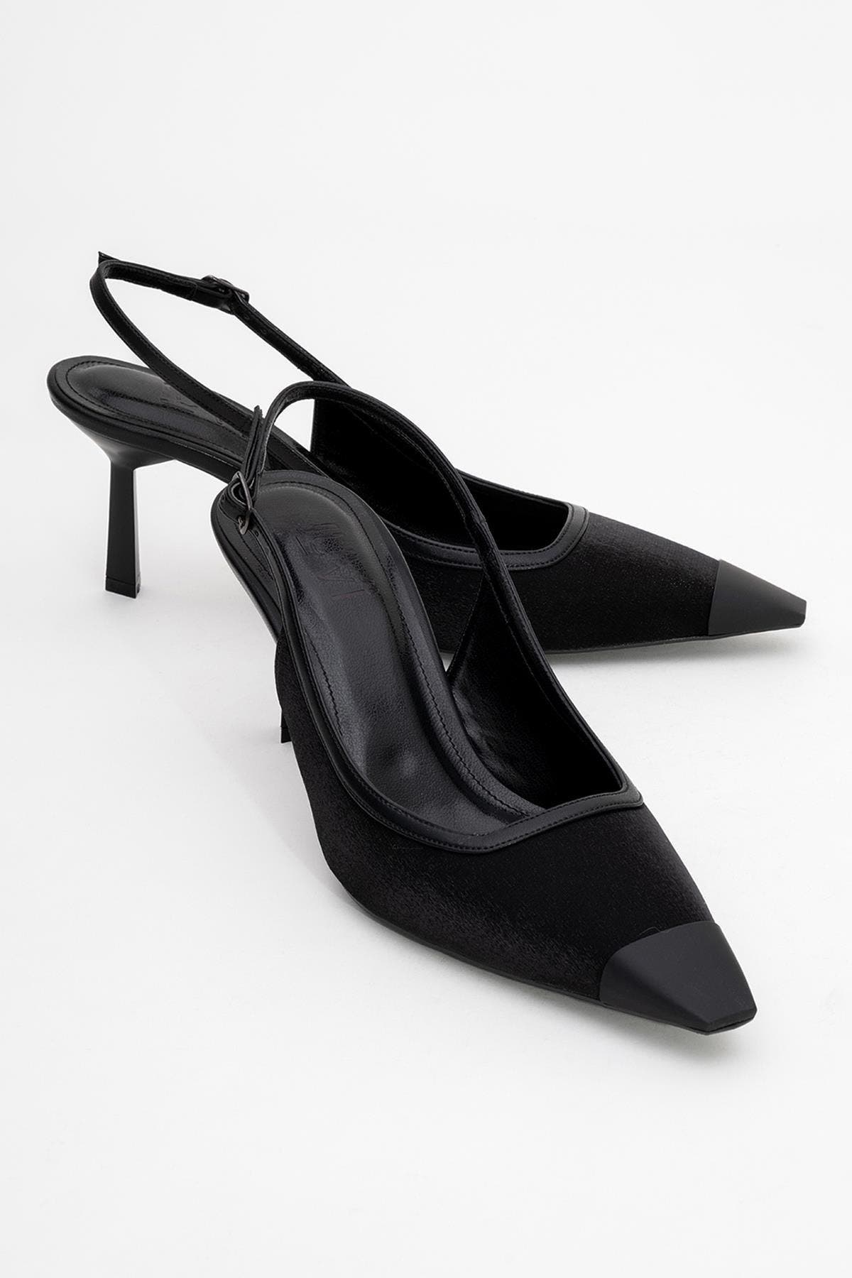 Prologue Shoes Alive Satin Pointed Toe Pump, Alternate, color, Black Satin
