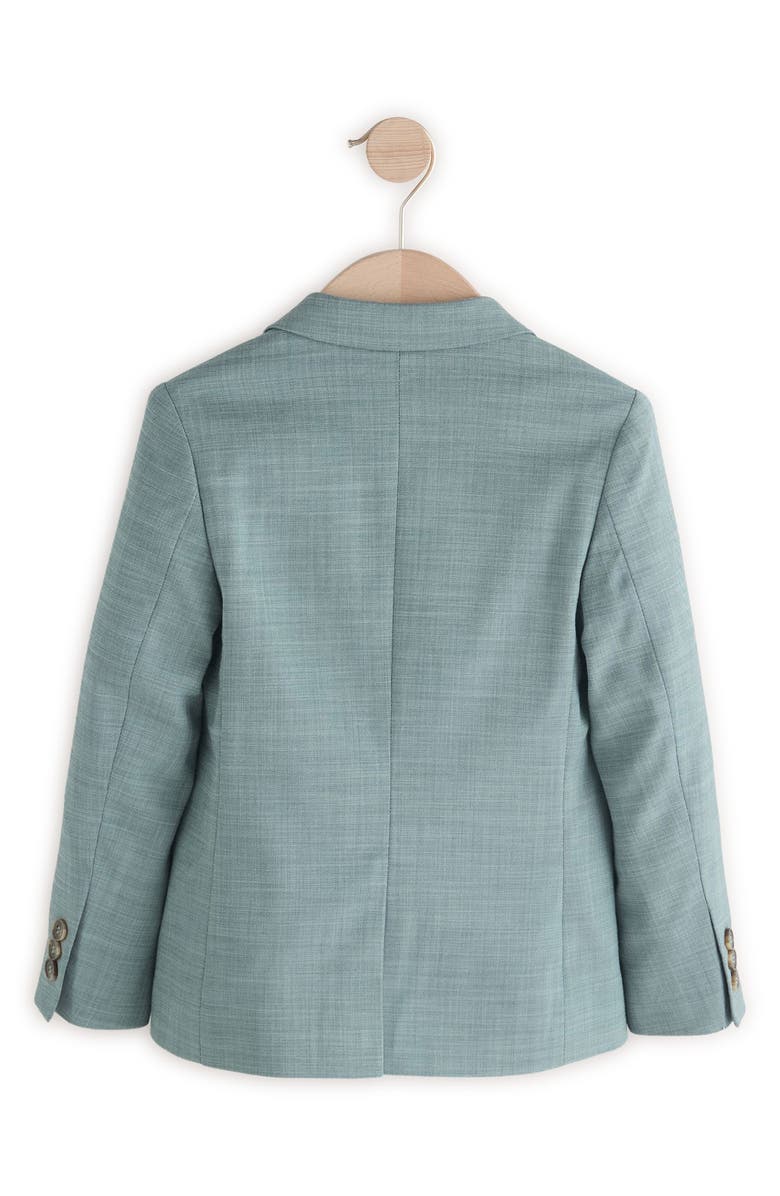 NEXT Kids' Skinny Fit Textured Green Sport Coat, Alternate, color, Green