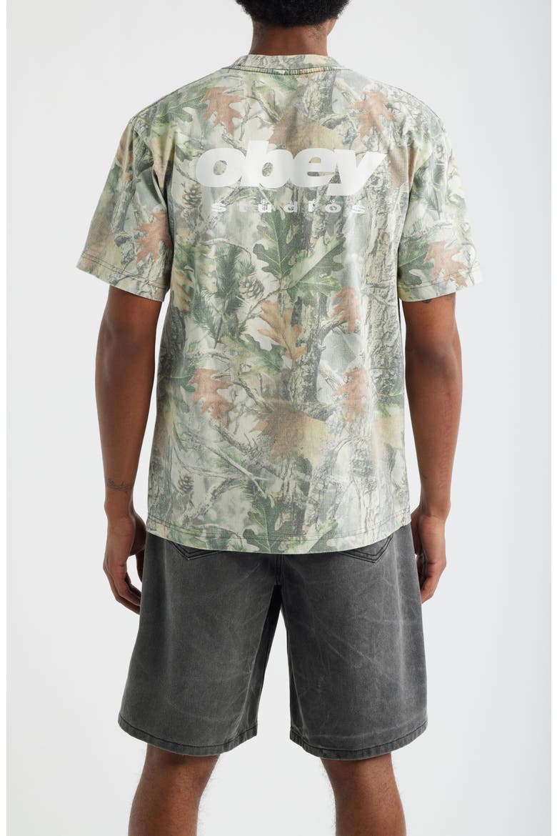 Get Up Leaf Print Cotton T-Shirt, Alternate, color, LEAF CAMO