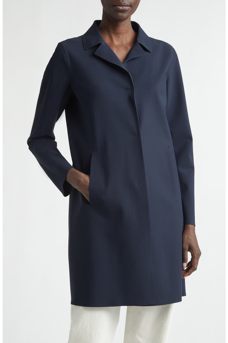 Snap Front Performance Scuba Knit Coat, Main, color, 9200 NAVY
