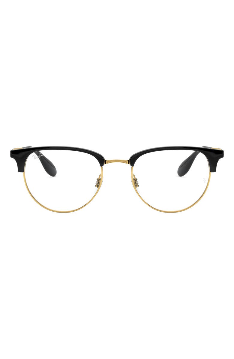 Ray-Ban Phantos 51mm Optical Glasses, Main, color, Black Gold