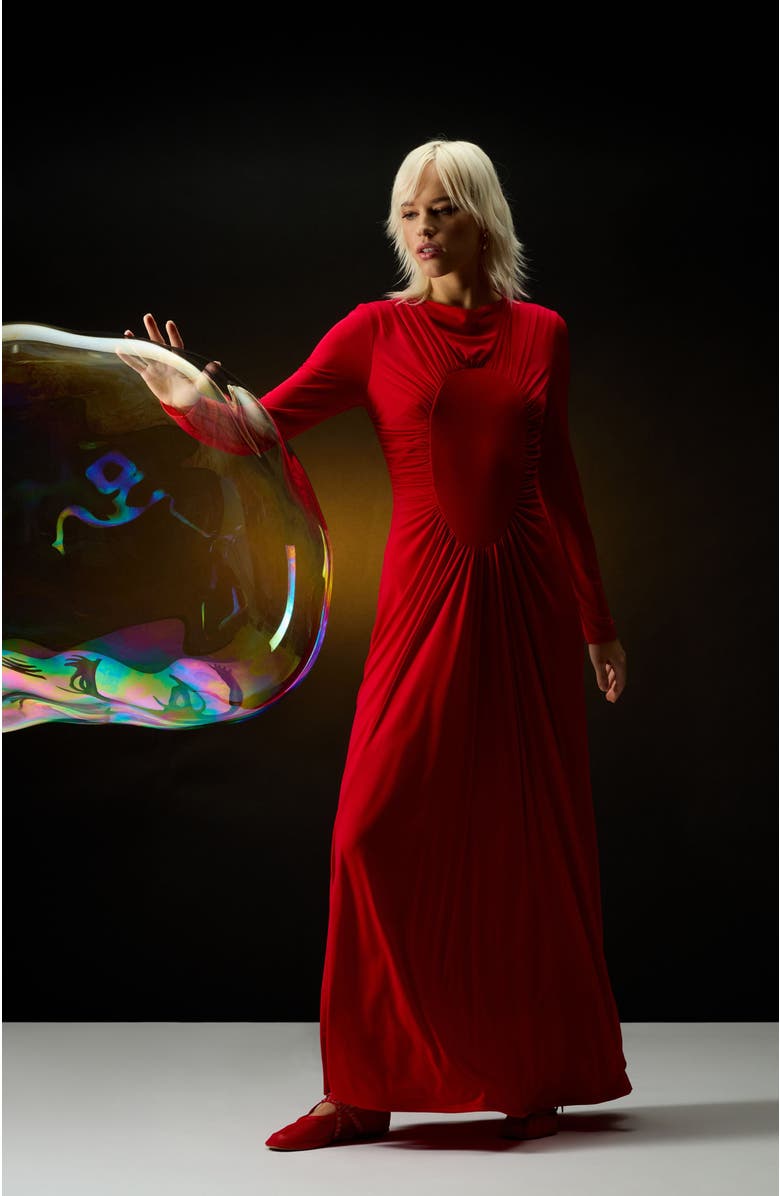 Daska Chara Dress, Alternate, color, Red