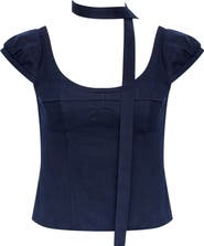 LIONESS Inzio Cotton Corset Top & Scarf Set
