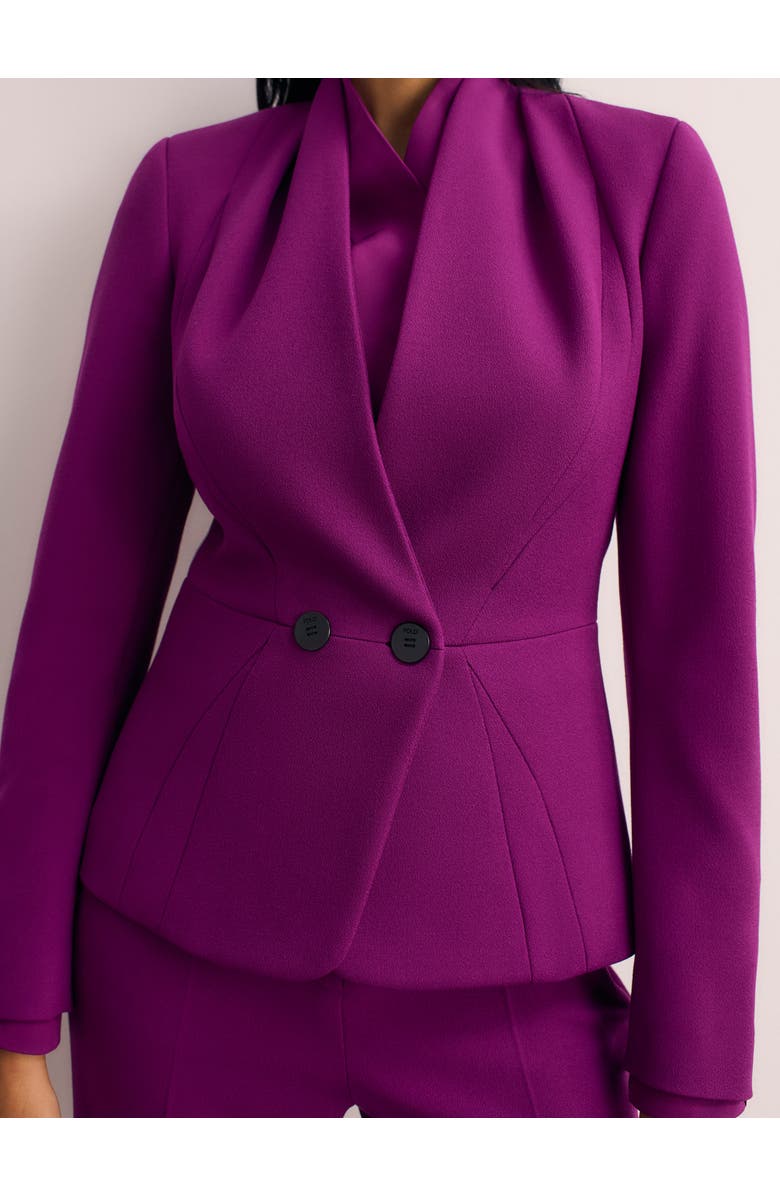 The Fold Arno Sculpt Stretch Crepe Blazer, Alternate, color, Purple