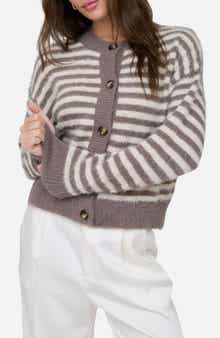 Striped Fuzzy Cardigan