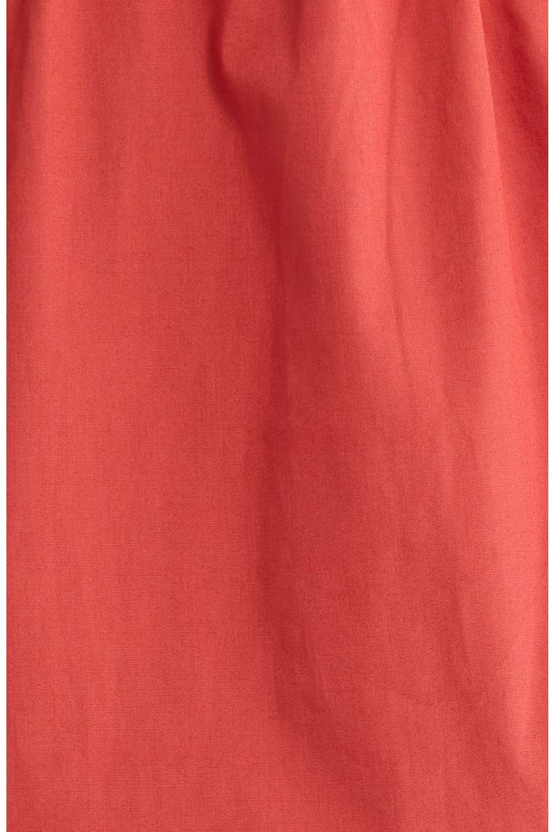 Amayah Puff Shoulder Tiered Cotton Dress, Alternate, color, BRICK