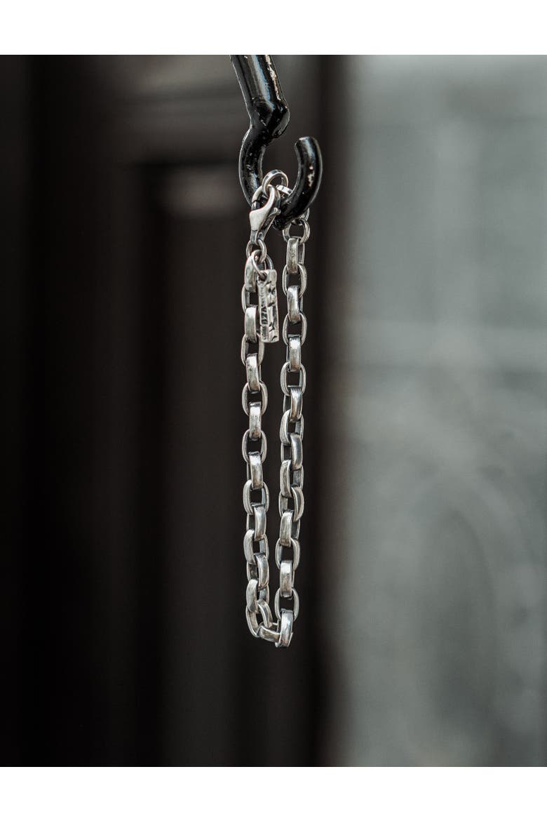 7mm Silver Link Bracelet, Alternate, color, Sterling Silver