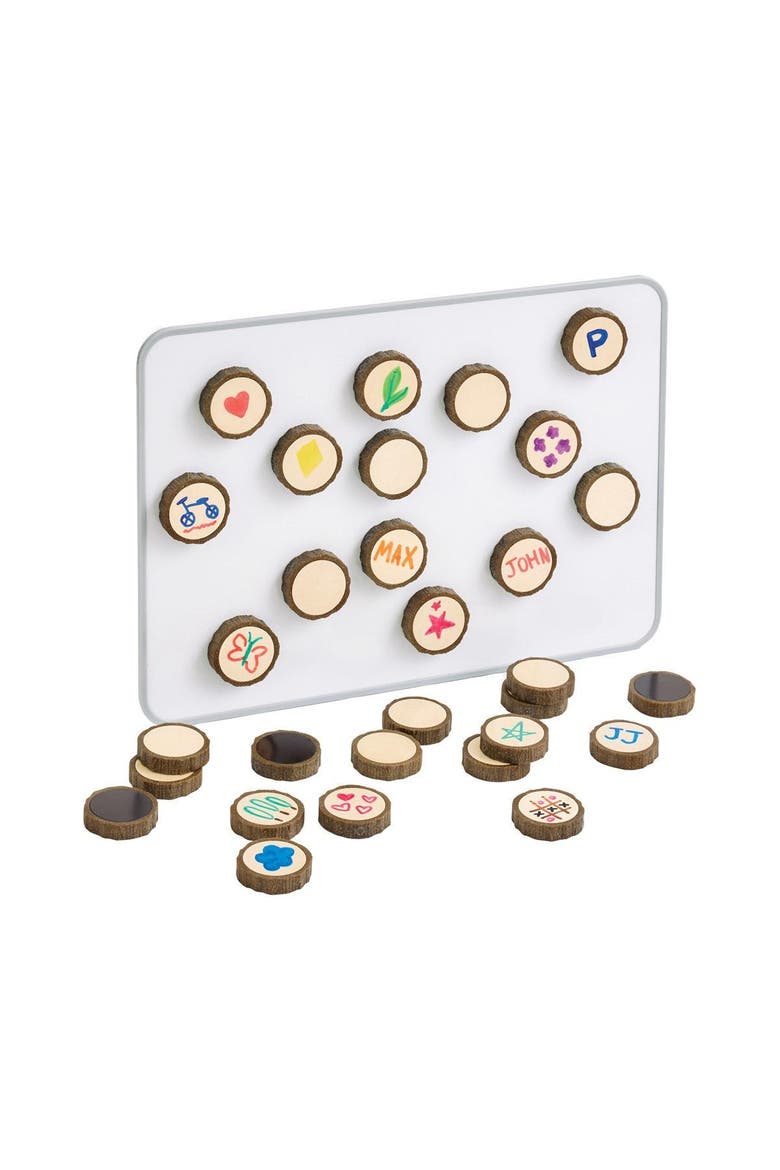 Magnetic Write-On Wood Cookies - 30 Pieces, Alternate, color, Brown