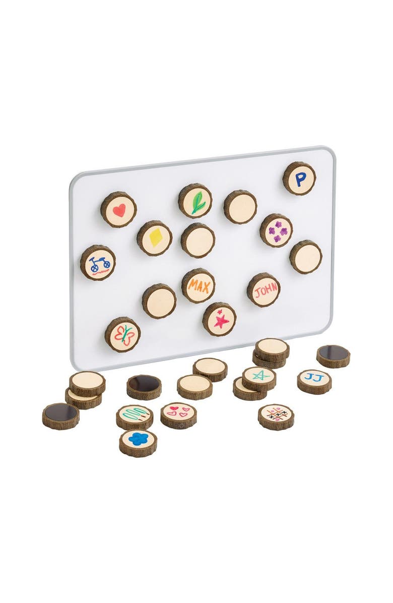 Kaplan Early Learning Company Magnetic Write-On Wood Cookies - 30 Pieces, Alternate, color, Brown