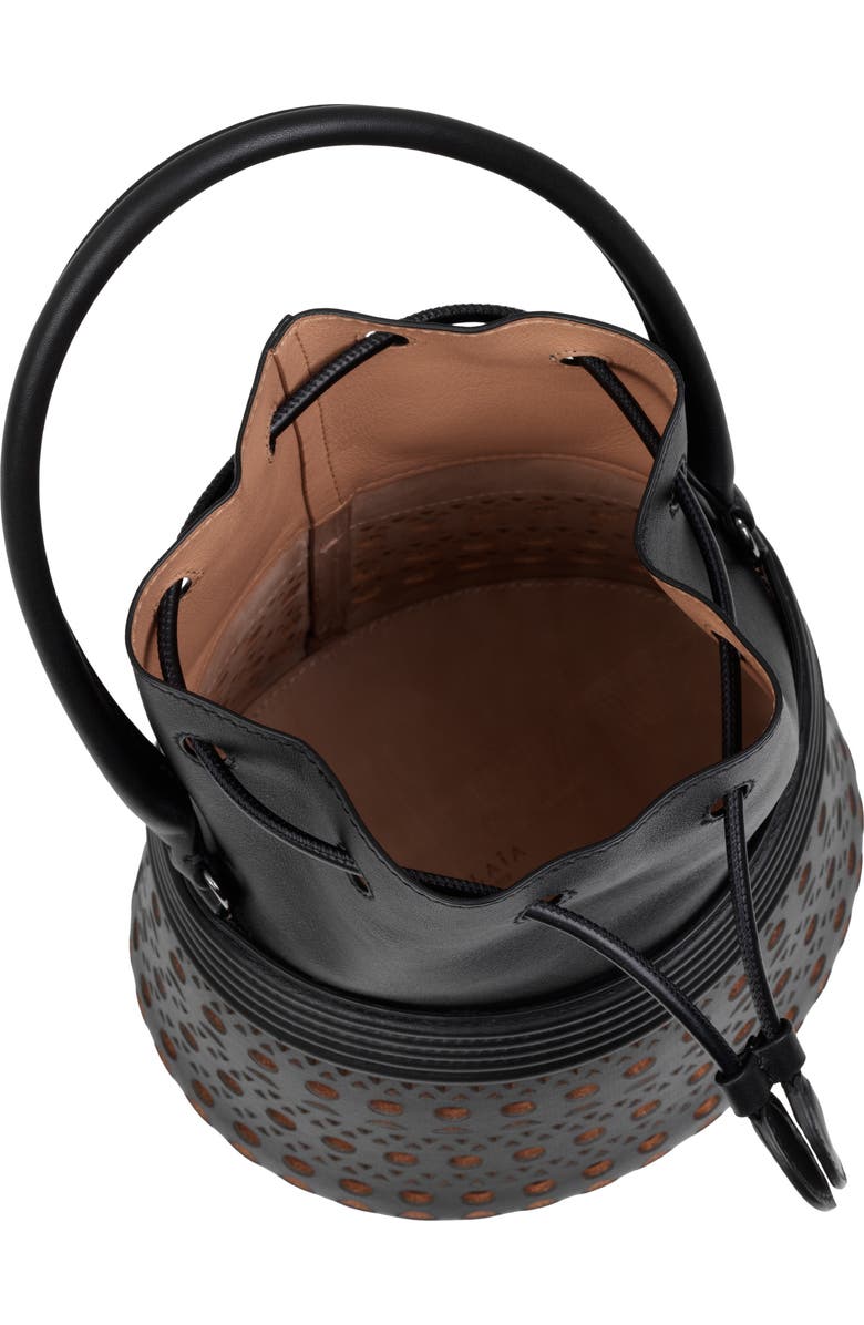 Alaïa Corset 19 Leather Bucket Bag, Alternate, color,