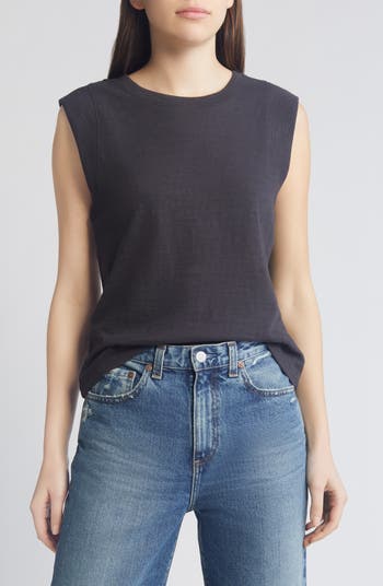 Faherty  Sunwashed Slub Muscle Tank レディース シャツ トップス Cocoa Sunwashed Slub Muscle Tank - Antique Bronze | Faherty Brand