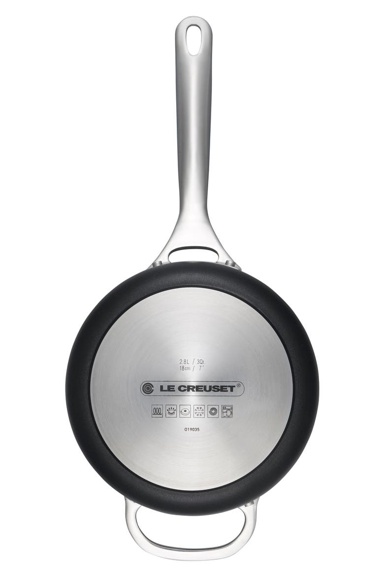 3-Quart Toughened Nonstick PRO Saucepan, Alternate, color, BLACK