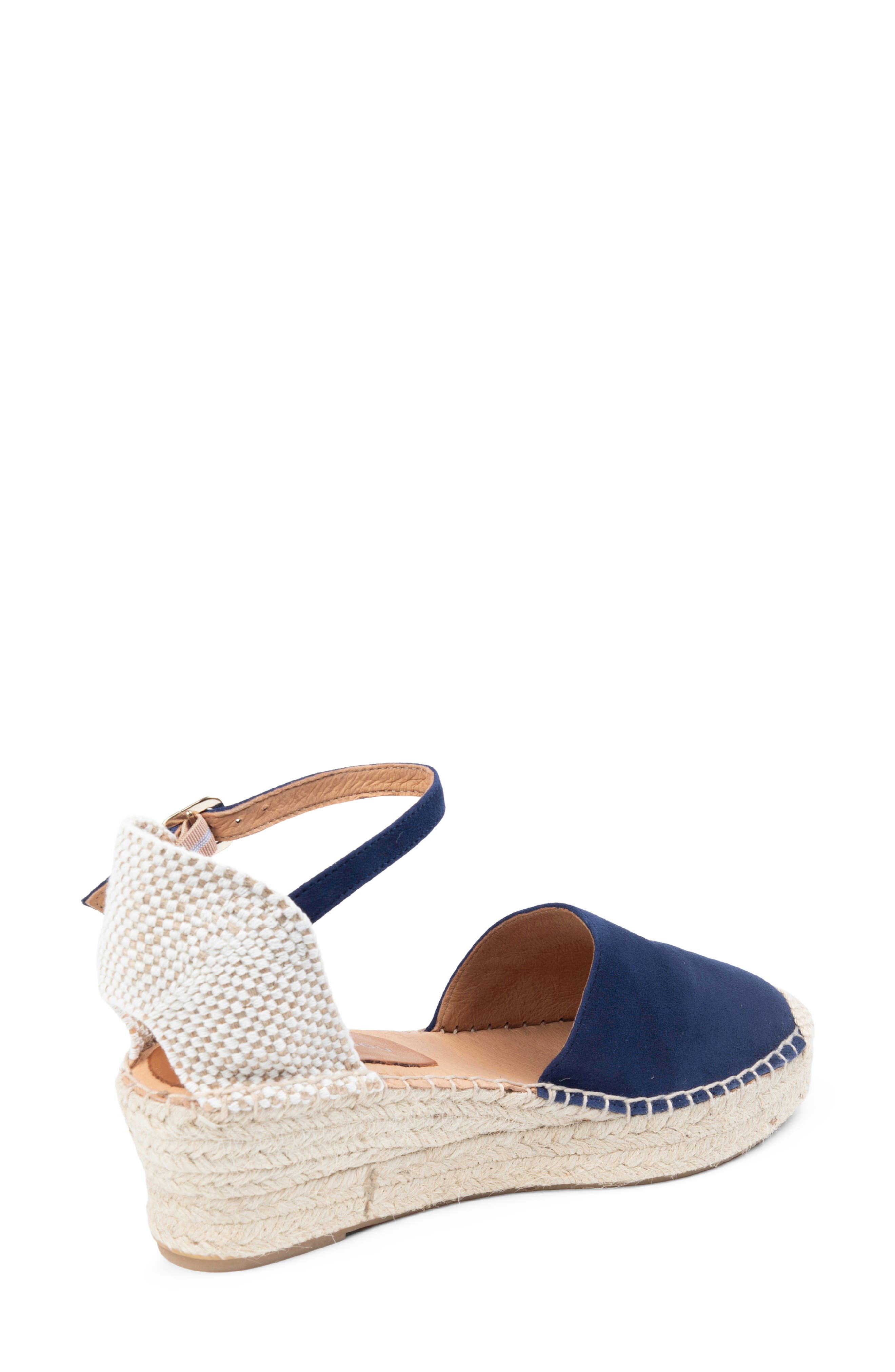 Sahara Ankle Strap Espadrille Wedge, Alternate, color, NAVY SUEDE