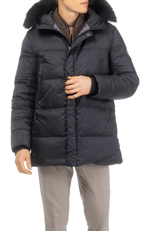 Men's Apres-Ski Parka, Detachable Toscana Lamb Hood Trim