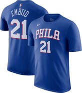 Nike Men's Nike Joel Embiid Royal Philadelphia 76ers Icon 2022/23 Name & Number T-Shirt