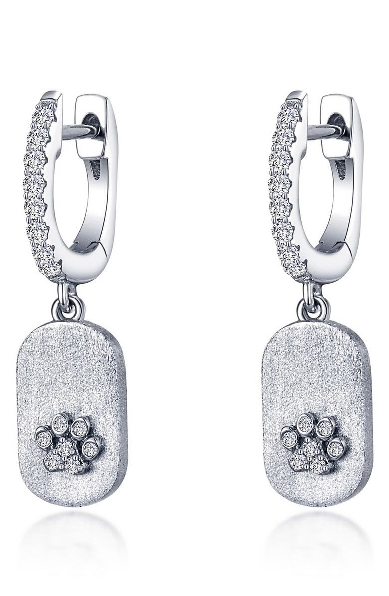 Lafonn Precious Paws Drop Huggie Hoop Earrings, Main, color, 